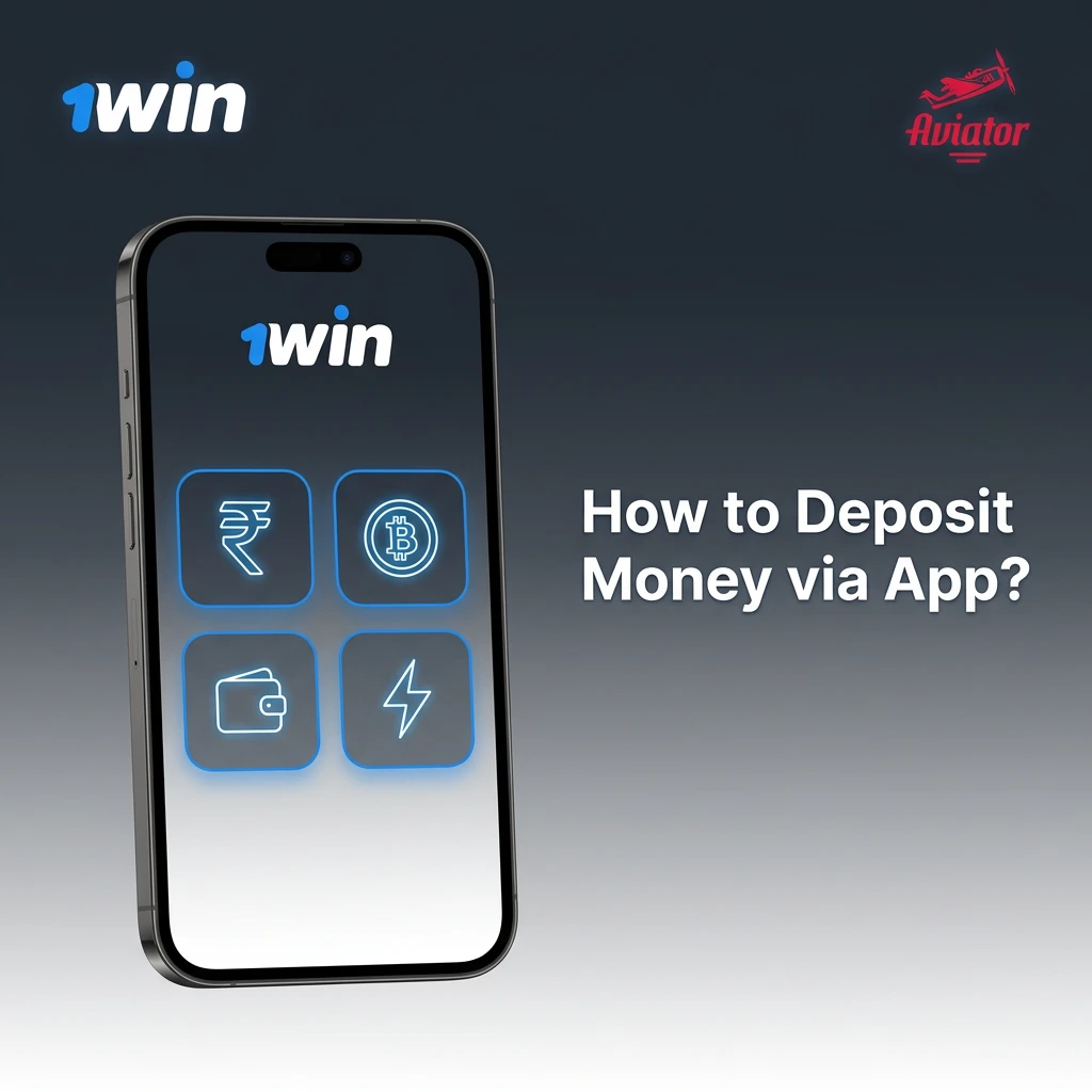 1win app deposit guide showing UPI PhonePe and crypto payment options for funding your account instantly