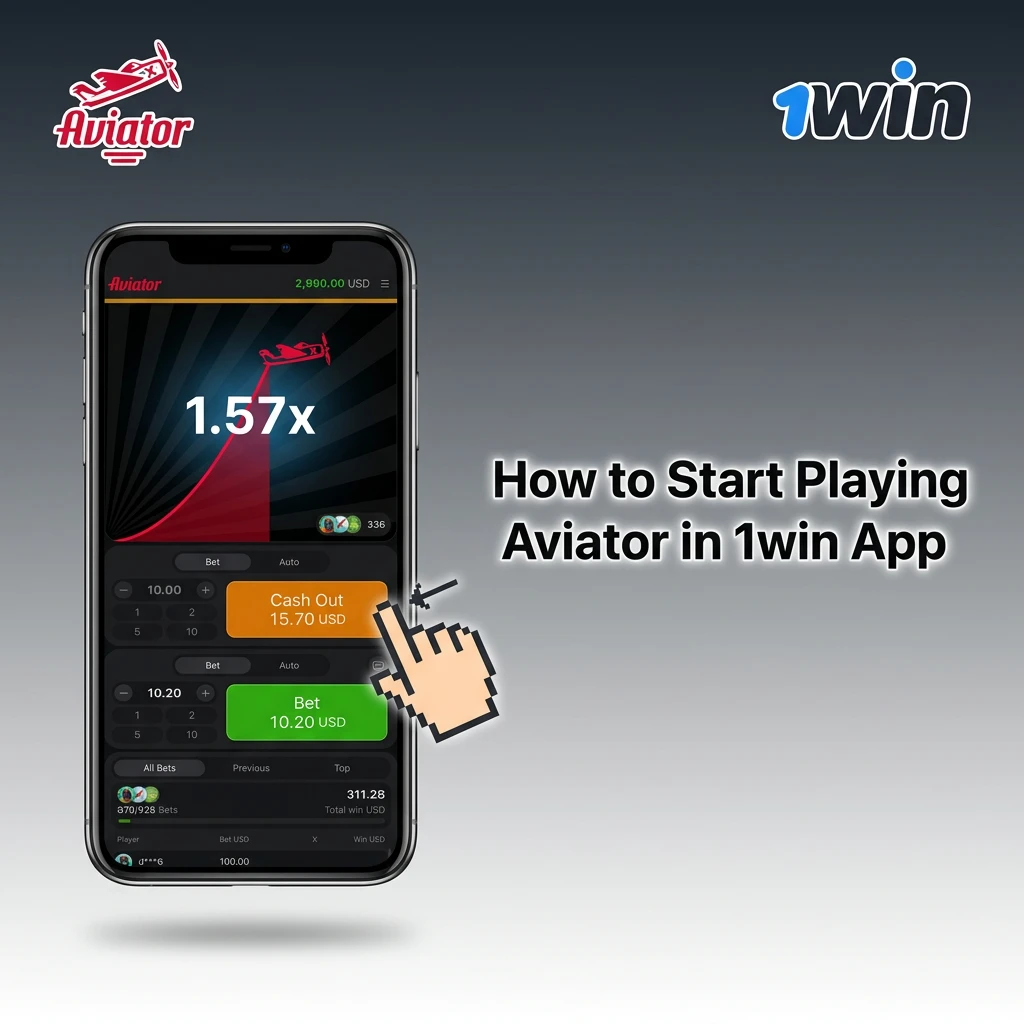 Step-by-step guide to start playing Aviator on 1win app including registration, deposit, and account verification